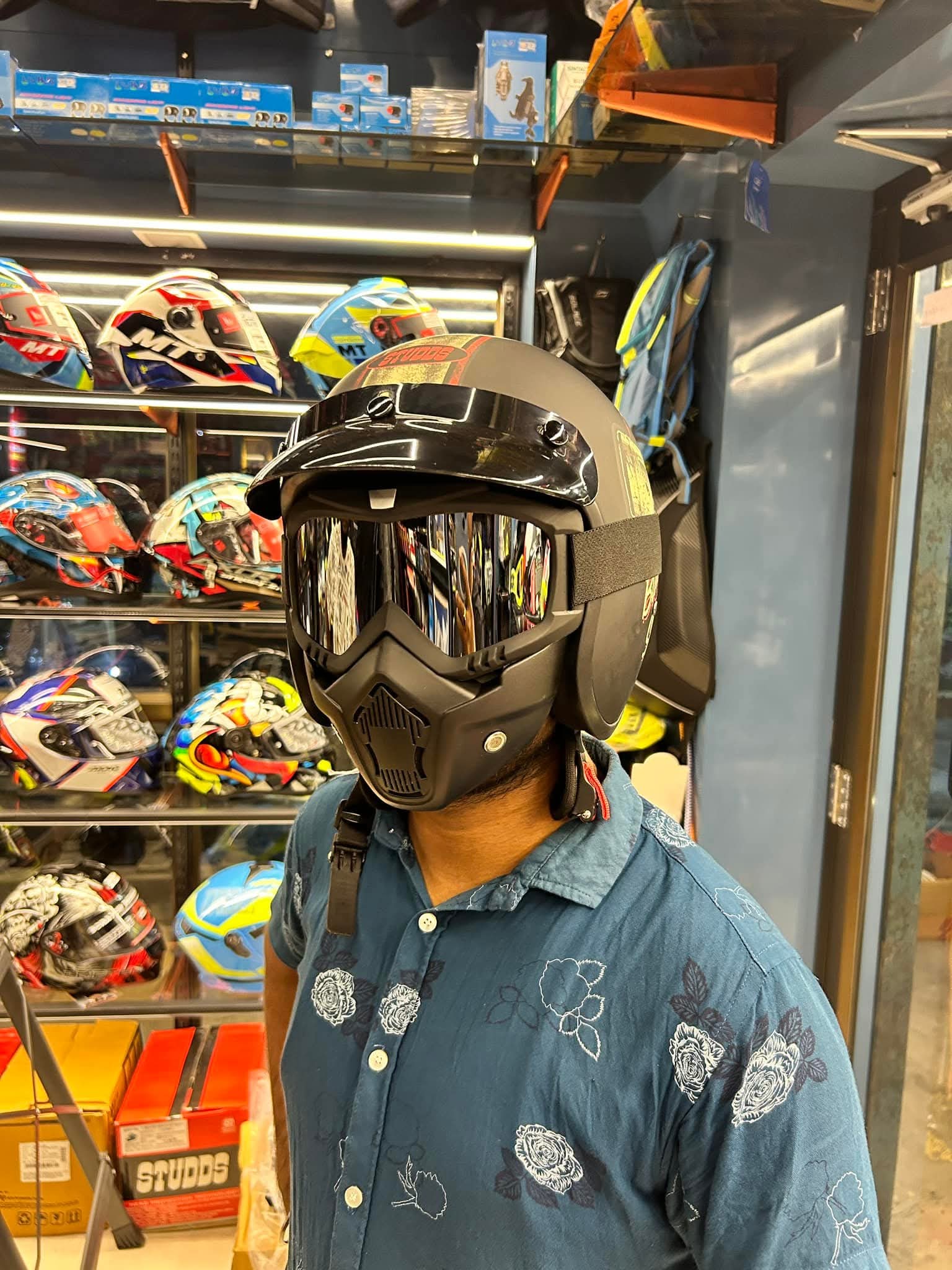 Studds open-face helmet