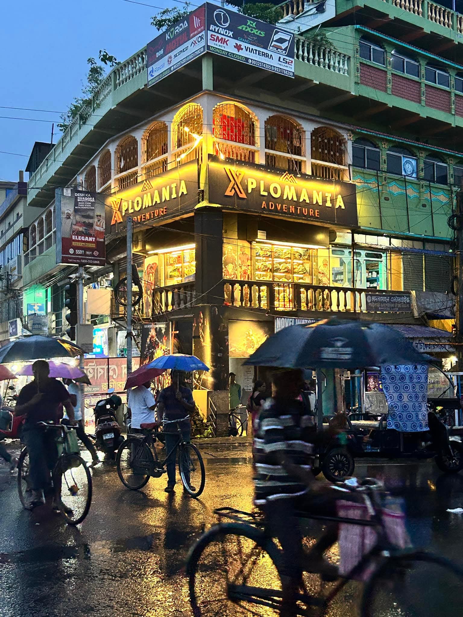 Storefront on a rainy evening